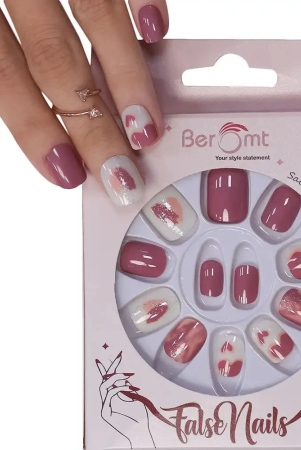 heart-printed-nails-nail-kit-included-rose-pink