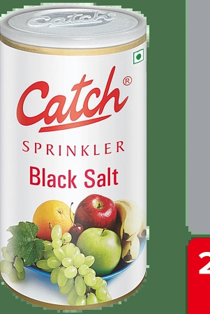 Catch Black Salt Sprinklers - Adds Flavour & Aroma, 200 G Can