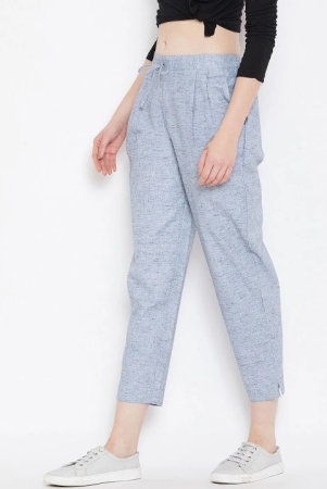 Women Blue Relaxed Trousers