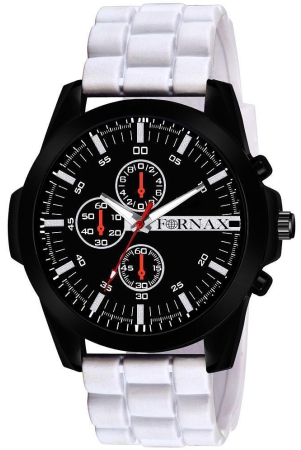 fornax-white-silicon-analog-mens-watch