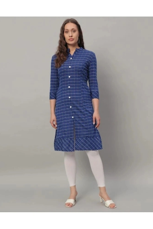 glito-cotton-blend-checks-front-slit-womens-kurti-blue-pack-of-1-none