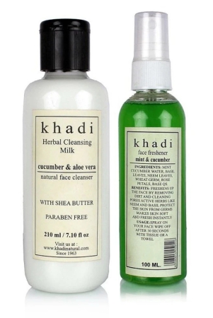 khadi-cucumber-cool-combo-khadi-cucumber-aloe-vera-cleansing-milk-mint-cucumber-310ml