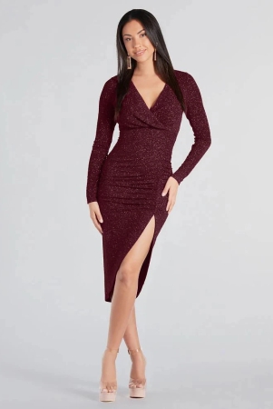 addyvero-polyester-self-design-midi-womens-bodycon-dress-maroon-pack-of-1-none