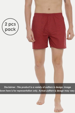 Mens Cotton Assorted Boxers 2 Pcs Pack