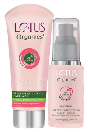 lotus-organics-precious-brightening-face-wash100g-serumcream30ml-combo-2-product-combo