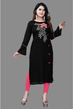 haya-fashion-black-rayon-womens-straight-kurti-pack-of-1-none