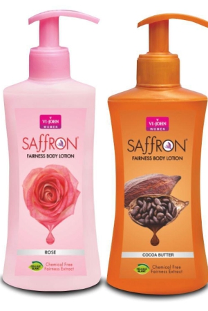 Vi-John Saffron Rose & Cocoa Butter Body Lotion ( 250 mL Pack of 2 )