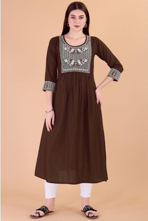 glomee-brown-rayon-womens-nayra-kurti-pack-of-1-none