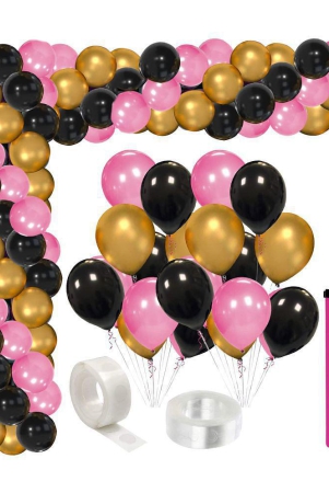 zyozi-pink-balloon-arch-garland-kit78-pcs-pieces-black-pink-gold-metalic-balloons-for-baby-shower-wedding-birthday-graduation-anniversary-bachelorette-party-background-decorations-multi-c