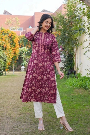 vbuyz-cotton-printed-straight-womens-kurti-purple-pack-of-1-none