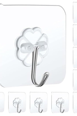 MULTIPURPOSE STRONG SMALL STAINLESS STEEL ADHESIVE WALL HOOKS(5 Pieces)