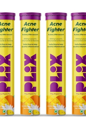 plix-acne-shield-15-effervescent-tablets-mango-twist-flavour-goodness-of-curcumin-aloe-pack-of-4