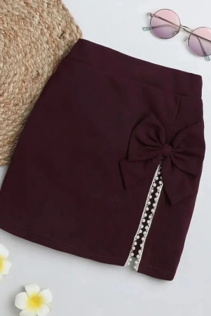 addyvero-maroon-cotton-blend-girls-straight-skirt-pack-of-1-none