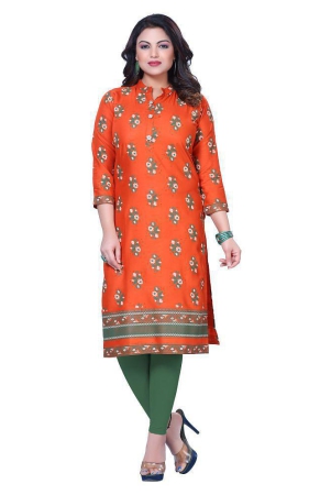 haya-rust-rayon-straight-kurti-l