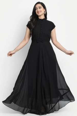 jash-creation-georgette-solid-full-length-womens-gown-black-pack-of-1-none