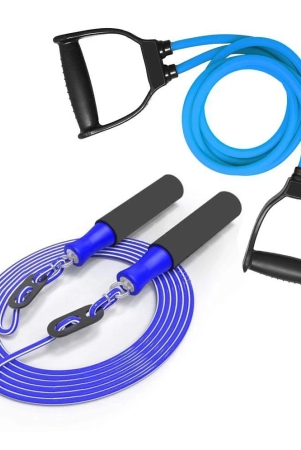 double-toning-tube-resistance-tube-skipping-rope-jump-rope-resistance-tube-blue