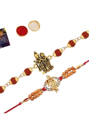 paola-rakhi-rudraksh-radha-krishna-with-stylish-classic-look-krishna-ji-rakhi-with-roli-chawal-and-greeting-card-none