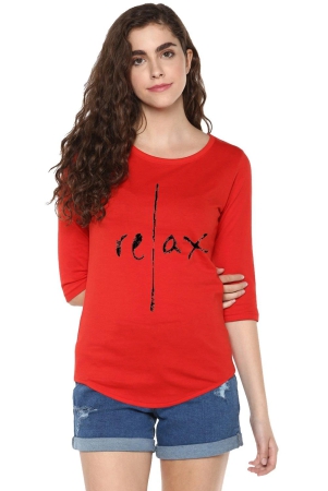 womens-34u-relax-printed-red-color-tshirts-red-large-100-bio-wash-cotton