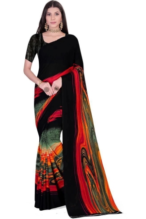 leelavati-black-georgette-saree-with-blouse-piece-pack-of-1-black