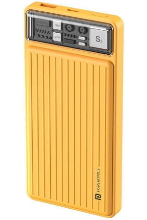 Portronics 10000 -mAh 5V/3A Li-Polymer Power Bank - Yellow