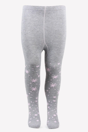 Barbie Printed Knitted Tights For Baby Girls - Light Grey Light Grey 0-1 Years