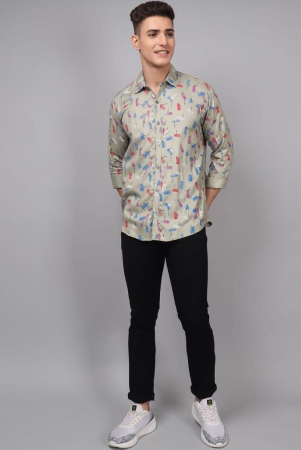 Cotton Multi Colored Printed Men's Shirt