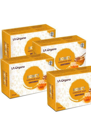 la-organo-honey-handmade-natural-bath-soap-bathing-bar-100-g-pack-of-4