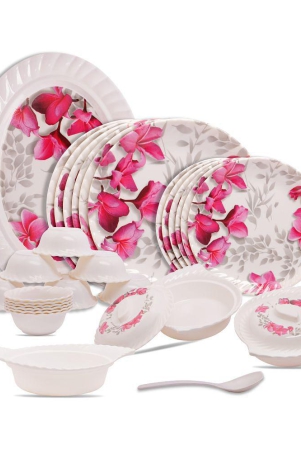 homepro-fountain-wand-white-pink-melamine-32-pcs-dinner-set-multicolor