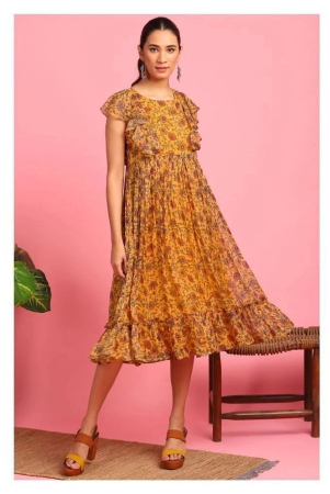 janasya-poly-georgette-yellow-fit-and-flare-dress-xs