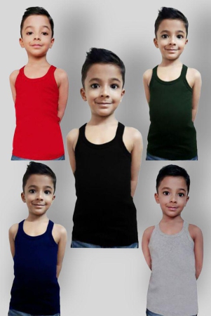 hap-kings-multicolor-cotton-gym-vest-for-boys-interlock-vest-rib-vest-pack-of-5-none