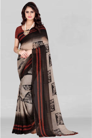 leelavati-brown-georgette-saree-with-blouse-piece-pack-of-1-brown