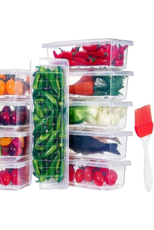 sharuja-fridge-containers-polyproplene-transparent-food-container-set-of-10-transparent