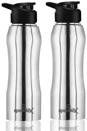 speedex-hydrate-silver-1000-ml-steel-fridge-bottle-set-of-2-silver