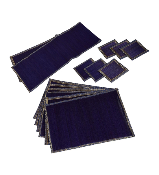 Bamboo Dining Mats - Purple (Set of 13)