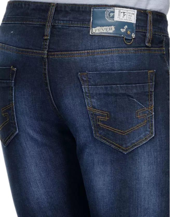 Men Slim Mid Rise Blue Jeans