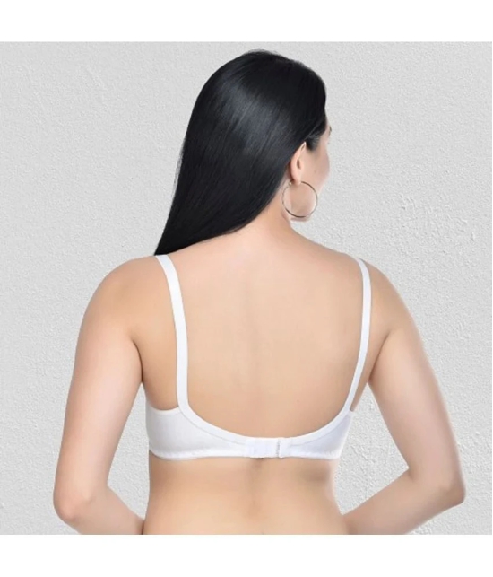 Zourt - White Cotton Non Padded Womens Everyday Bra ( Pack of 1 ) - None