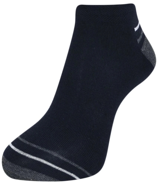 Dollar Cotton Blend Mens Colorblock Blue Ankle Length Socks ( Pack of 3 ) - Blue