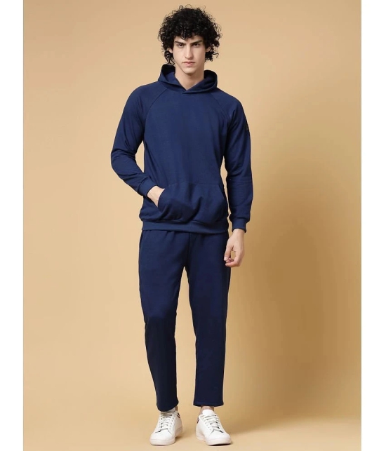 Rigo - Blue Fleece Regular Fit Mens Tracksuit ( Pack of 1 ) - None