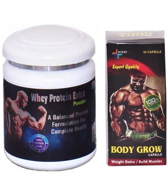 Shane Rikhi Body Grow Cap 60no.s & Rikhi Whey Protein Extra Powder 300 gm Chocolate