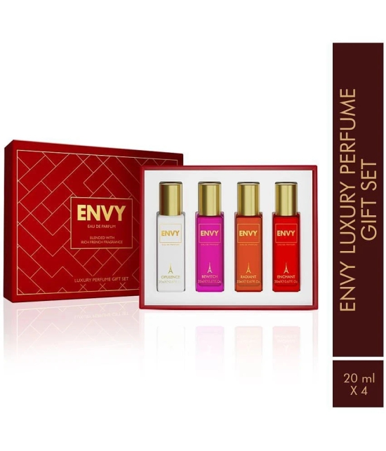 Envy Luxury Gift Set For Women - Opulence, Bewitch , Radiant & Enchant (20ML Each EDP Set )