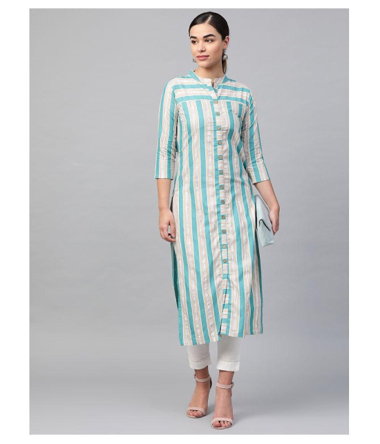 KSUT Multicoloured Cotton Straight Kurti - S