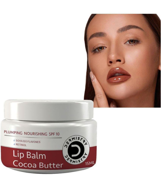 Dermistry Plumping Nourishing SPF10 Tint Cocoa Butter Lip Care Balm for Dry Dark Damaged Chapped Lips Coconut Oil Repair Lightening Brightening Glowing Shiner Lips Men Women Use Combo Lips@t