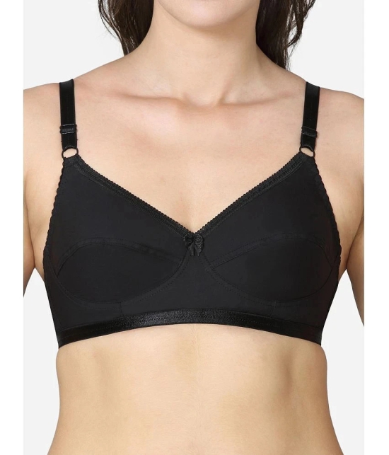 VStar - Black Cotton Non Padded Womens Everyday Bra ( Pack of 1 ) - None