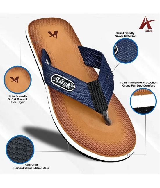 Altek - Navy Mens Thong Flip Flop - None