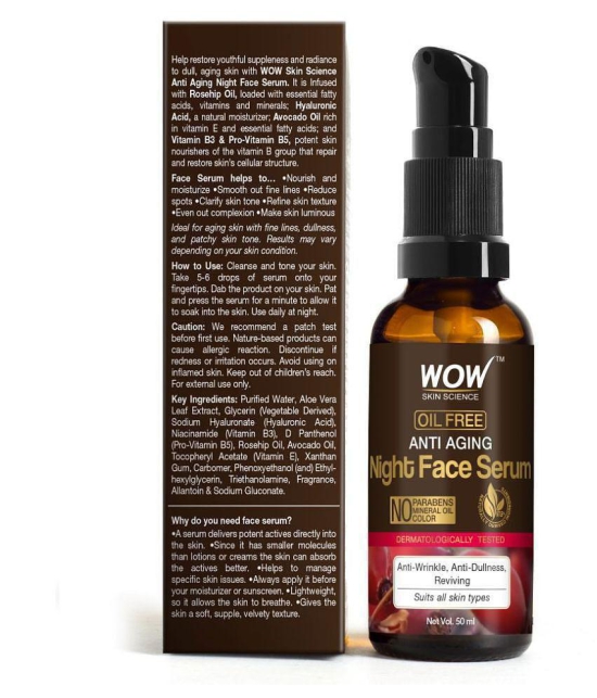 WOW Skin Science Anti Aging Night Face Serum - 50mL