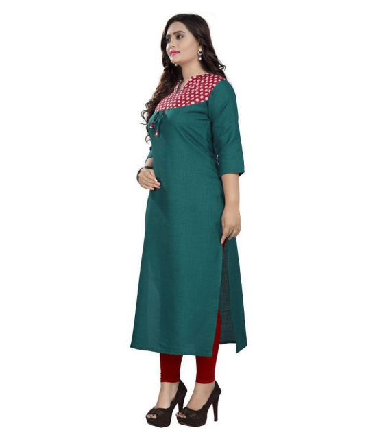 Rangrasiya Maroon Cotton Straight Kurti - XXL