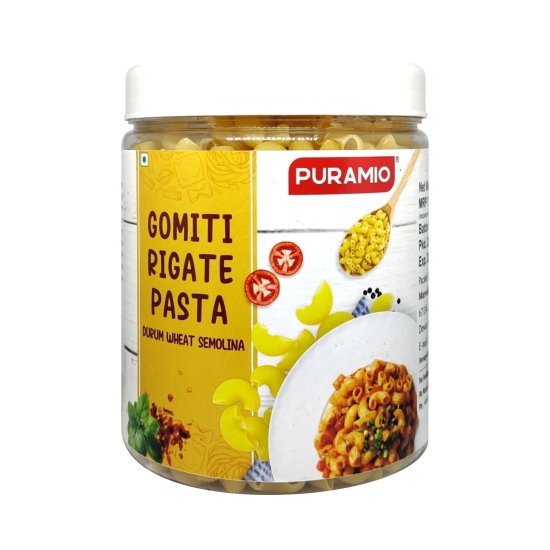 Puramio Gomiti Rigate Durrum Wheat Semolina Pasta, 600 gm