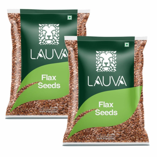 LAUVA Natural Flax seed Roasted Salted I Alsi Seeds I For Hair Growth Healthy Heart I Weight Loss Diet Snack