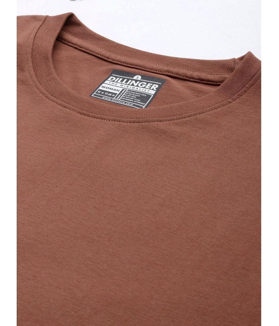 Dillinger - Brown Cotton Loose Fit Womens T-Shirt ( Pack of 1 ) - None