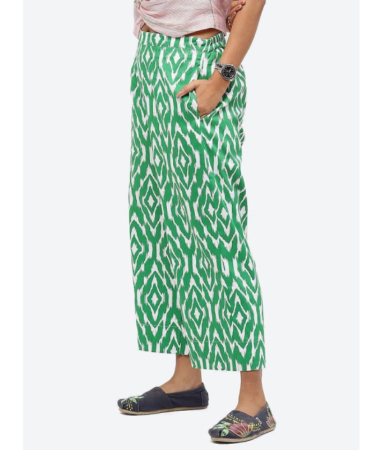 Baawri - Green Cotton Regular Women's Casual Pants ( Pack of 1 ) - None